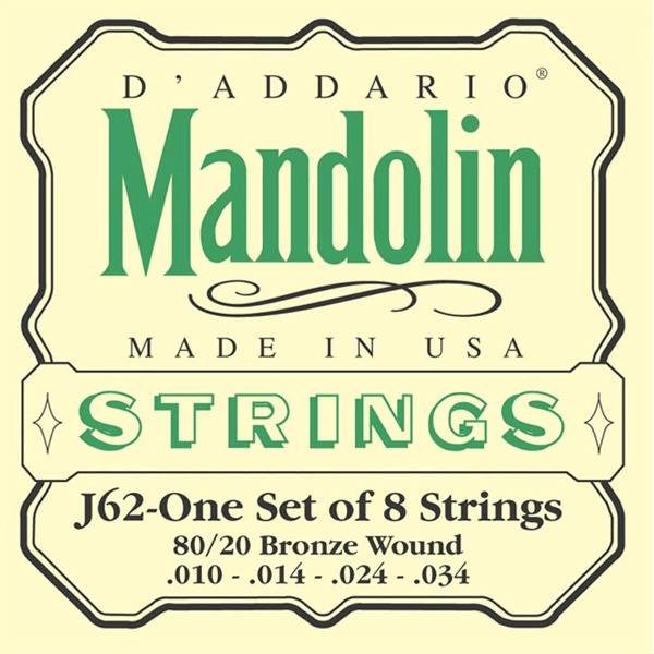 J62 10-34 Mandolinen snaren 80/20 Bronze Loop End