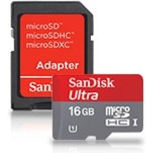 Sandisk, Micro SDHC 16 GB ULTRA CLASS 10 + SD Adapter