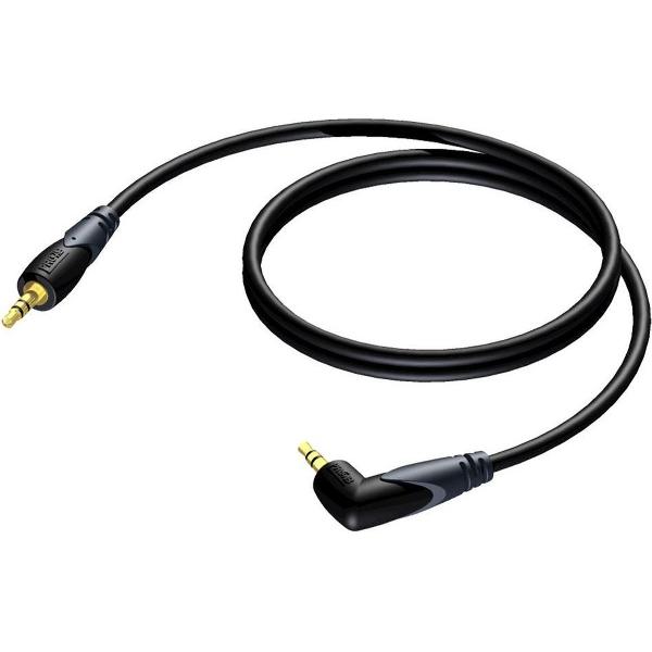 Procab CLA718 stereo 3,5mm Jack kabel met haakse connector - 1,5 meter