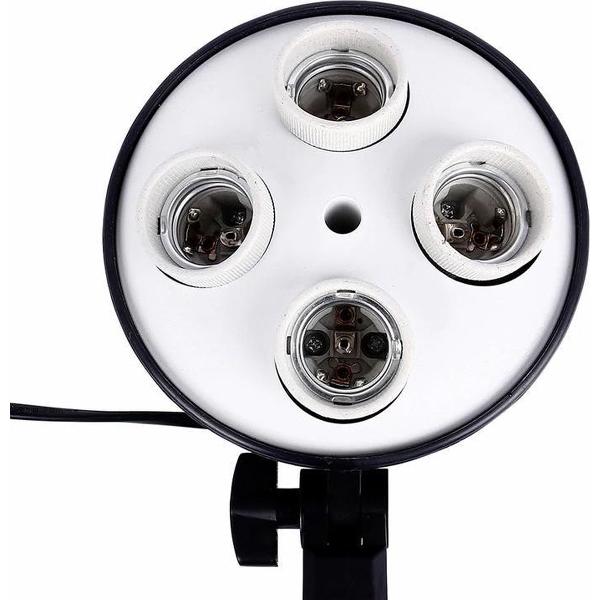 4 in 1 E27 Base Socket Adapter Keramiek Foto Verlichting Lamp Houder Fotografie Licht Fitting Studio Accessoires