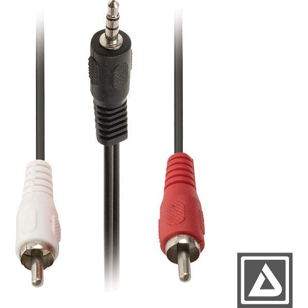 LAV 3.5mm Jack RCA aux kabel 3M voor Mediaplayers, tablets, smartphones