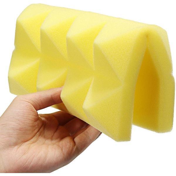Akoestisch Studioschuim, Geluidsdemping panelen, Pyramid Tiles - 25 x 25 x 5 cm - Geel