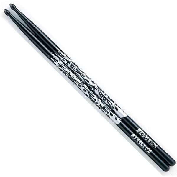 Rhythmic Fire Sticks O7A-F-BS, zwart met zilverenm Muster