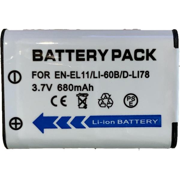 EN-EL11 680 mAh batterij