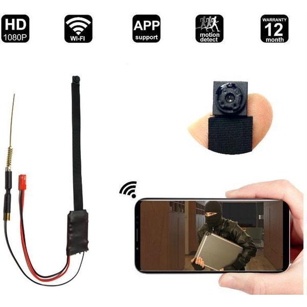 FHD 1080P 1.2MP 25FPS Draadloze Draagbare WiFi Spy Camera Nachtzicht Bewegingsdetectie Gratis APP