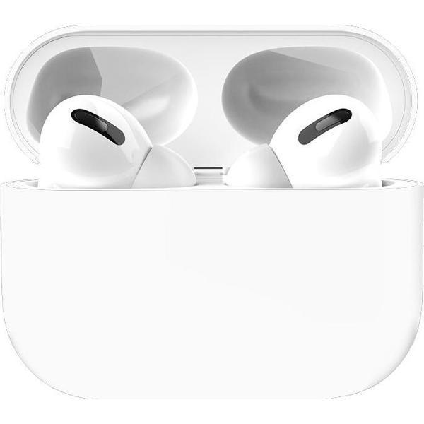 Apple Airpods Pro Siliconen - Case - Hoesje - Geschikt voor Apple Airpods Pro - Wit