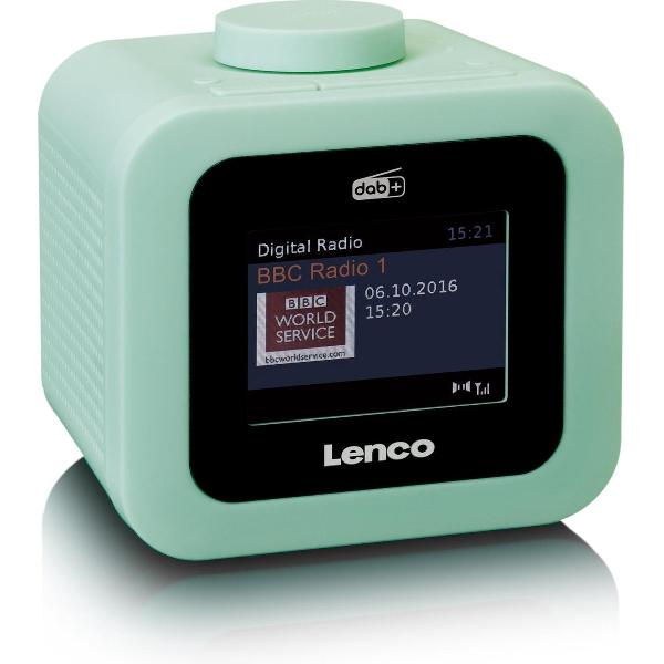Lenco CR-620 - Wekkerradio met DAB+ en AUX-uitgang - Groen