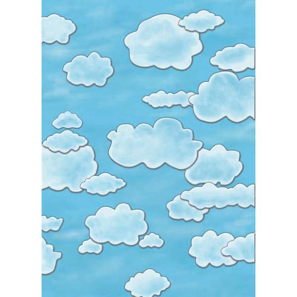 Bresser BR-F334 Achtergronddoek voor Fotostudio met Print - 1.8x2.5 - Wolken/Lucht