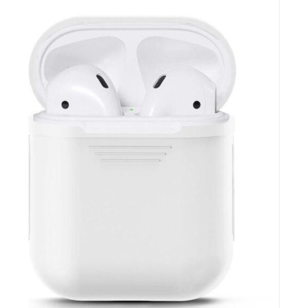 Siliconen case geschikt voor Apple Airpods - wit