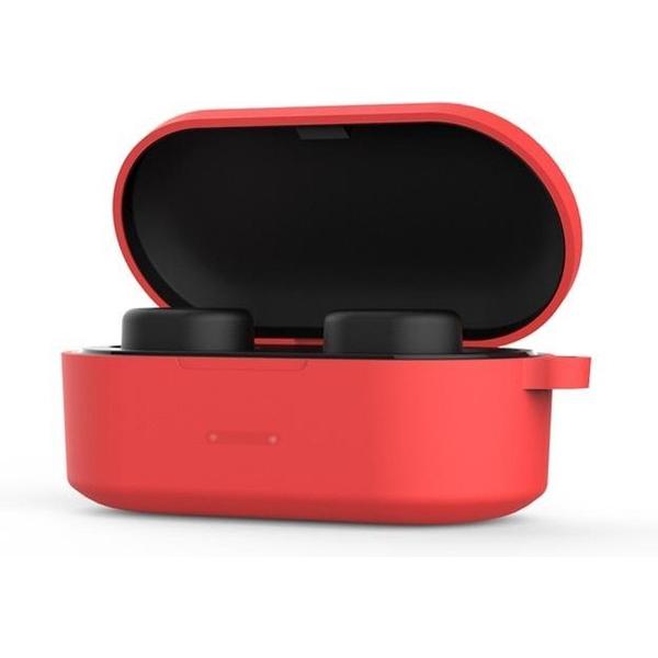 QCY T2C met de NIEUWE realtek VPH chip! | Volledig draadloze oordopjes | BT 5.0 | Zwart met rode siliconen beschermhoesje