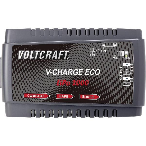 VOLTCRAFT V-Charge Eco LiPo 2000 Modelbouwoplader 230 V 2 A Li-poly