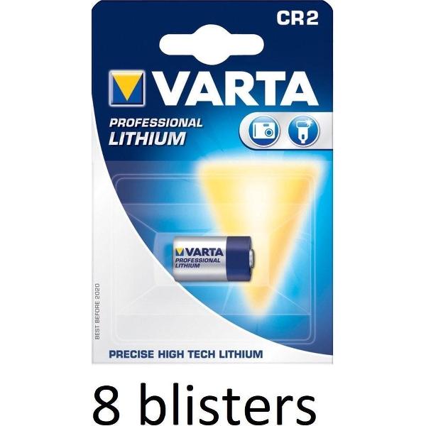 8 stuk (8 blisters a 1 st) Varta CR2 Wegwerpbatterij Lithium