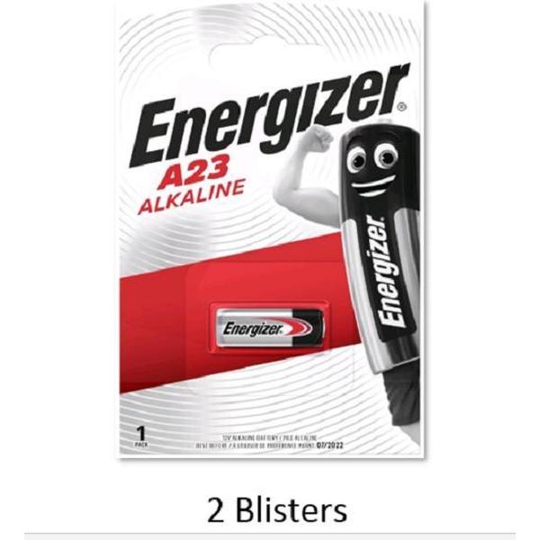 2 stuks (2 blisters a 1 stuk) Energizer Alkaline LR23 / A23 batterij 12v 55 mAh