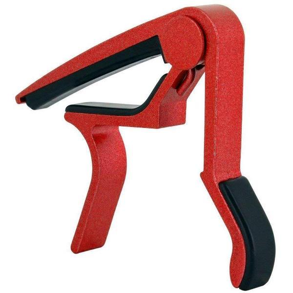 Luxe Aluminium Gitaar Capo / Klem - Capodaster Akoestische, Klassieke & Elektrische Guitar - Ukelel Akoestisch / Elektrisch / Klassiek - Deluxe Rood