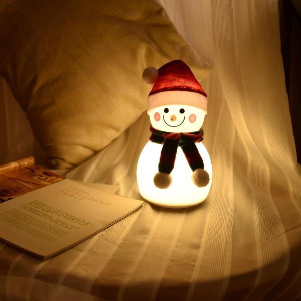FlinQ Sneeuwpop LED Lamp - Oplaadbare Sneeuwpop - Iceman met Muziekfunctie - Winterse Huissfeer