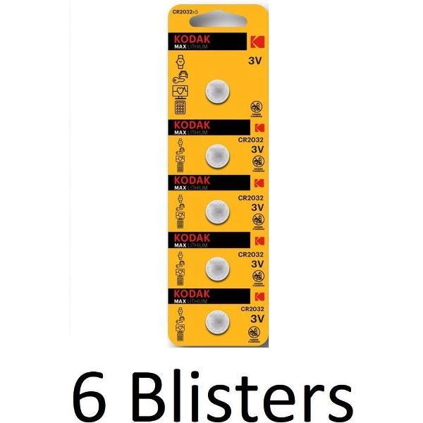 30 Stuks (6 Blisters a 5 st) Kodak Max lithium CR2032 blister 5