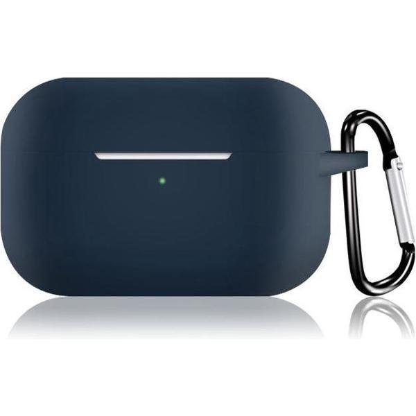 KELERINO. Siliconen Case voor Apple AirPods Pro - Met Haak - Donkerblauw