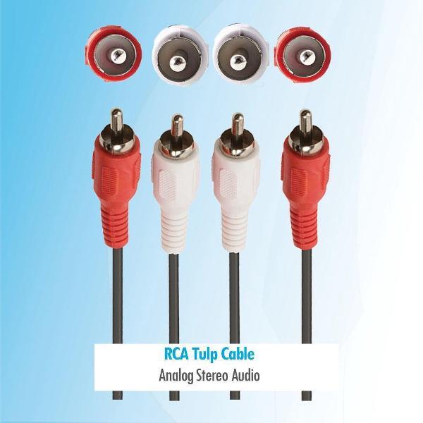 Budget 5 meter RCA/TULP naar RCA/TULP audio kabel
