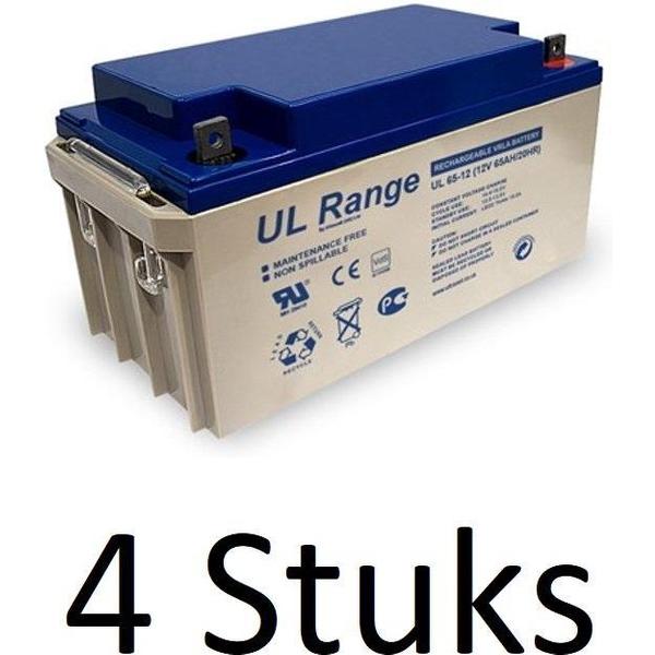 4 Stuks Ultracell Loodaccu UL 12v 65000mAh