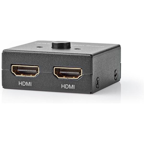 Nedis bi-directionele HDMI schakelaar 2 naar 1 / 1 naar 2 - versie 2.0 (4K 60Hz HDR)