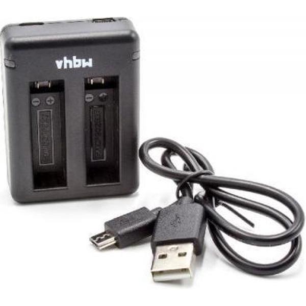 VHBW Camera duo acculader compatibel met Garmin VIRB Ultra en VIRB Ultra 30 accu's