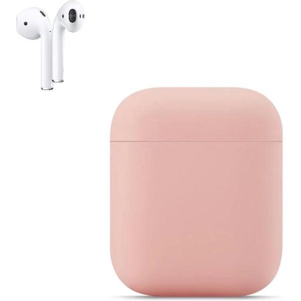 Apple AirPods Siliconen Hoesje | Licht Roze | Bescherm Hoesje | Case Apple AirPods 1 en 2