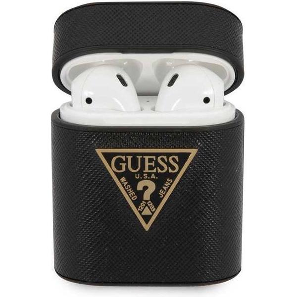 Guess Apple Airpod - Airpod 2 zwart AirPods Case - Saffiano Rond