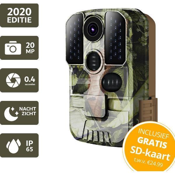 Baucy M-506 Wildlife Camera - Wild Camera - Foto's en Video’s - 20MP - 1080P FULL HD - IP65 Waterdicht - Observatiecamera - Nachtvisiecamera - Outdoorcamera - Jachtcamera - Inclusief GRATIS 64GB SD Kaart