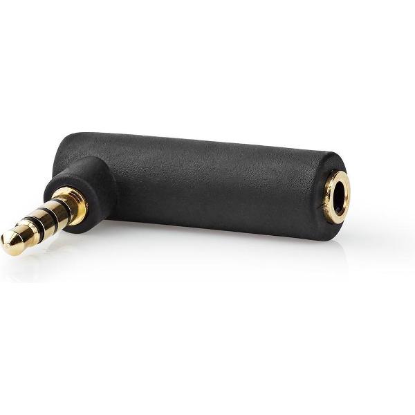 Nedis 3,5mm Jack 4-polig haakse stereo audio/video adapter / zwart