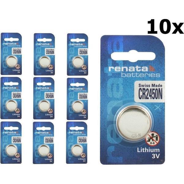 Renata CR2450N 3V Lithium knoopcel batterij - 10 Stuks