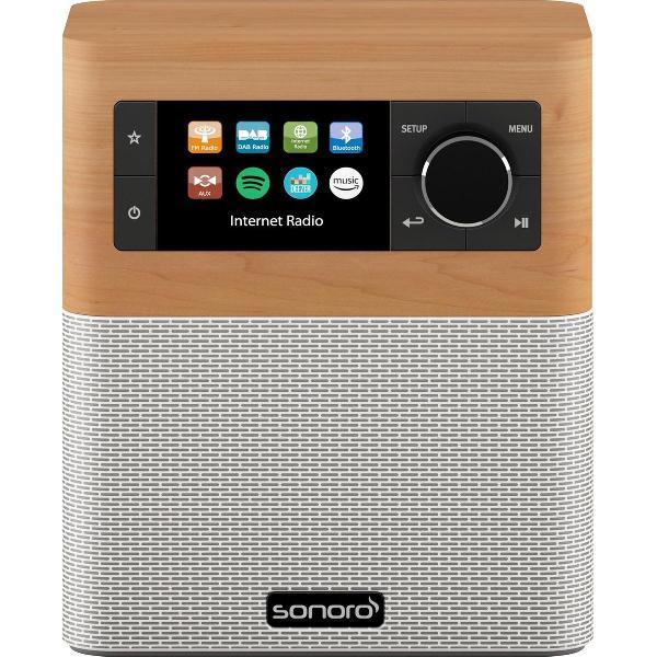 Sonoro STREAM V2 - DAB+ radio - internet radio - Wifi - BlueTooth - Esdoorn/ Wit