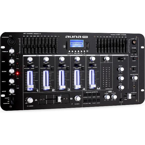 Kemistry 3 B 4-Kanal-DJ-Mixer Bluetooth USB SD Phono zwart