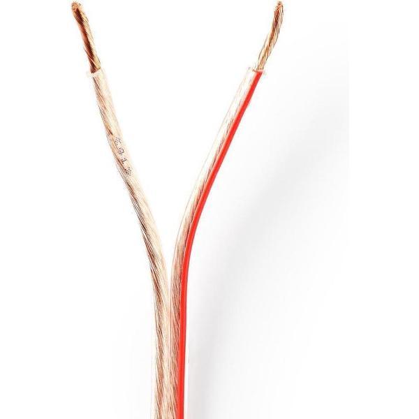 Nedis CAGW2500TR500 Speaker-kabel 2x 2,50 Mm2 50,0 M Folieverpakking Transparant