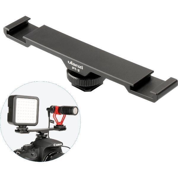 Ulanzi PT-2 Dual Cold Shoe Mount voor camera en telefoonhouder