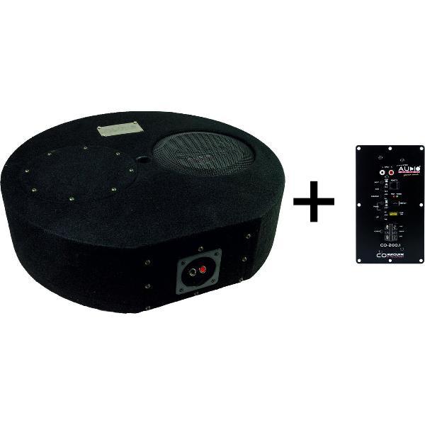 R-SERIE ACTIEVE EVO SUBFRAME 15 liter ronde basreflexbehuizing met R 08 FLAT EVO + CO-200.1