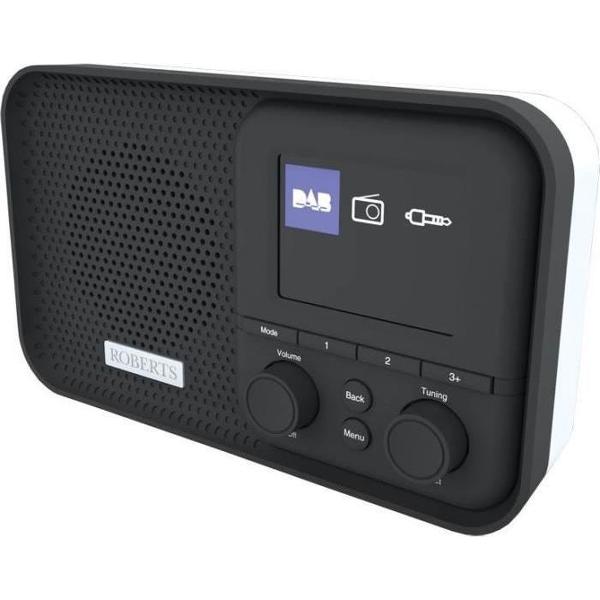 Roberts Radio PLAYM5BKE Draagbaar Analoog & digitaal Zwart, Wit