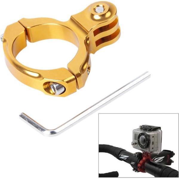 TMC HR87 Bike aluminium stuur standaard bevestiging voor GoPro HERO6 / 5/5 sessie / 4 sessie / 4/3 + / 3/2/1, Xiaoyi en andere actiecamera's, interne diameter: 31,8 mm (goud)