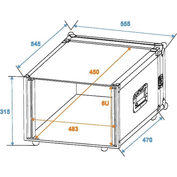 ROADINGER Rack Profi 6U 45cm