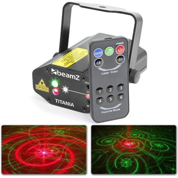 BeamZ Titania Discolaserprojector Zwart Geschikt voor gebruik binnen