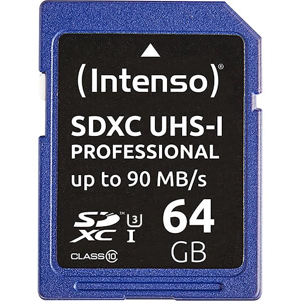Intenso 64GB SDHC flashgeheugen Klasse 10 UHS-I