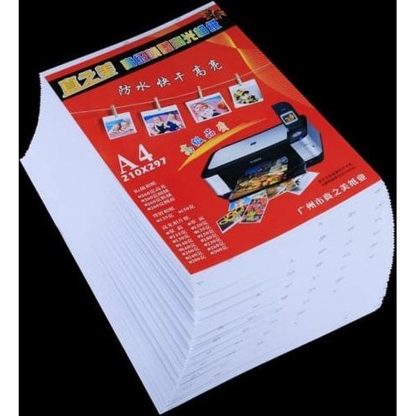 50 vellen 8,3 x 11,7 inch A4 waterdicht glanzend fotopapier voor inkjetprinters