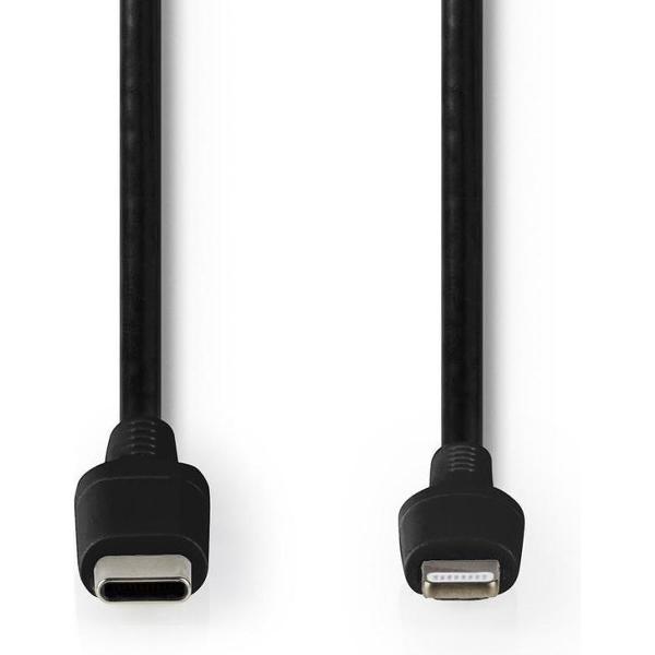 Nedis CCGW39650BK10 Apple Lightning Cable Apple Lightning 8-pin Male - Usb-c™ 1.0 M Zwart