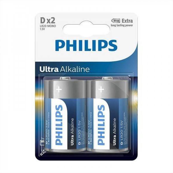 Pro+ Philips Ultra Alkaline batterijen D 2 stuks in blister