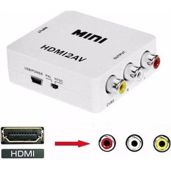 Garpex® HDMI Naar Tulp AV Converter HDMI Naar RCA Composiet Audio Video Kabel Adapter Wit