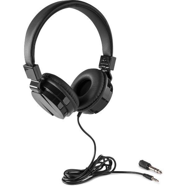 DJ koptelefoon - Vonyx VH120 DJ hoofdtelefoon - on-ear - inklapbare oorschelpen - voor beginnende en gevorderde DJ's - Zwart