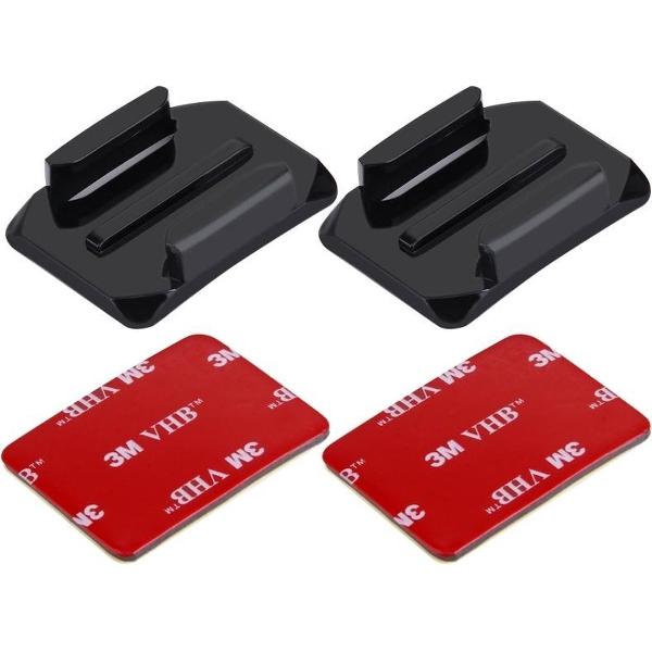 2 GoPro curved mounts + 2 zelfklevende bevestiging Stickers
