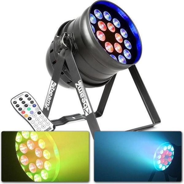BeamZ BPP210 LED PAR 64 spot met 18x 12W QUAD LED's (RGBW)