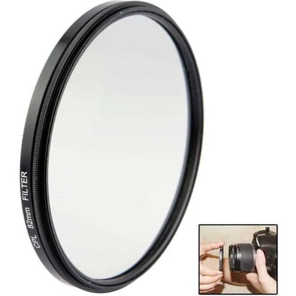 Universele aluminiumlegering 82mm polariserende CPL-filter voor DSLR-cameralens (zwart)