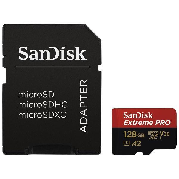 SanDisk Extreme Pro Micro SDXC 128GB - A2 V30 - met adapter
