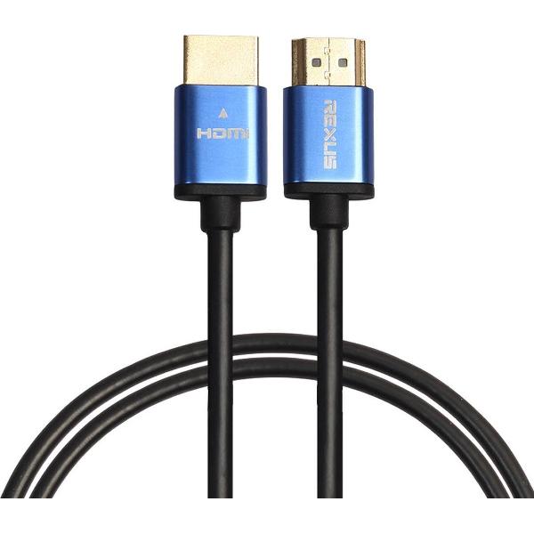 HDMI kabel 1 meter - HDMI naar HDMI - 1.4 versie - High Speed 1080P - HDMI 19 Pin Male naar HDMI 19 Pin Male Connector Cable - Aluminium blue line
